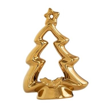 Imagem de MotiveTech Suporte para vela tealight em formato de árvore de Natal, suporte para vela votiva, castiçal para casa, festa, Páscoa, casamento, lembrancinha de, Ouro