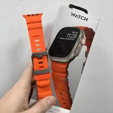 Imagem de Pulseira Esportiva De Silicone Para iWatch Ultra2 Apple Watch 46mm 49m
