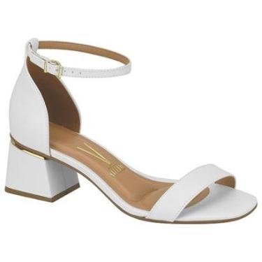 Imagem de Sandalia Vizzano Feminina Salto Baixo Grosso Metalizado - Verde Esmeralda - 34-Feminino