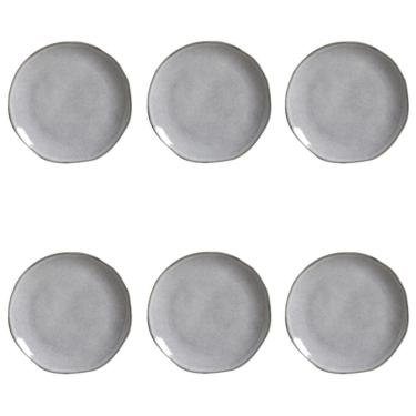 Imagem de Conjunto De Pratos De Sobremesa 06 Peças Orgânico Concreto Porto Brasil
