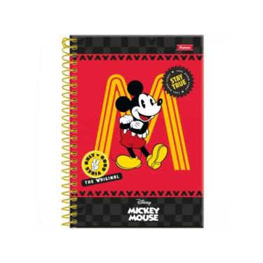 Imagem de Caderno Espiral Mickey Mouse Vintage 1/4 80 Folhas Foroni Estampa 2