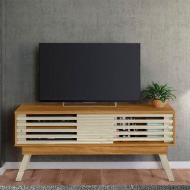 Imagem de Rack Tv 65 Pol 150cm Bancada Para Sala Orlin M20 - D'rossi Cumaru E Op