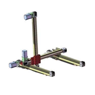Imagem de S25HH0 Alta velocidade precisão LHA4572 Módulo deslizante de correia síncrona XYZ Trilho guia de atuador de eixo linear de três eixos (eixo Z 1000 mm curso, eixo XY 1000 mm)