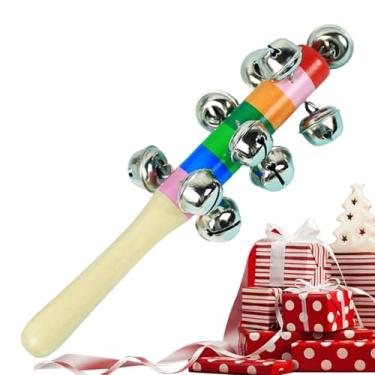Imagem de Sinos infantis | Brinquedo musical de cabo de madeira, sino portátil arco-íris | para meninos e meninas a partir de 2 anos de idade brincar, educação infantil, festa de férias