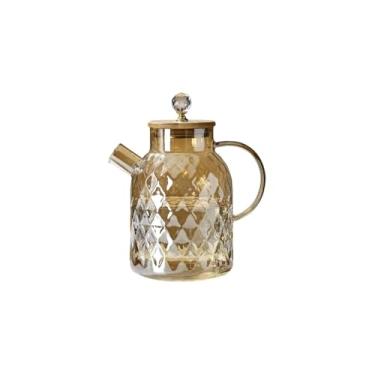 Imagem de Chaleira Bule com Infusor 1L e 4 Xícaras em Vidro, Inox e Plástico, 150ml por Xícara, Kit Completo para Chá