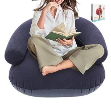 Imagem de Sofá Inflável para Campismo,Espreguiçadeira Aveludada,Mobília Inflável | Para Ar Livre, Acampamento, Cinema Em Casa, Sala, Quarto, Praia, Piscina E Viagem