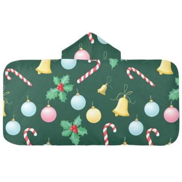 Imagem de Burbuja Toalha de banho com capuz de laço rosa para crianças, toalha de praia de pelúcia macia absorvente para chá de meninas e meninos 3-10 anos, 61 x 127 cm