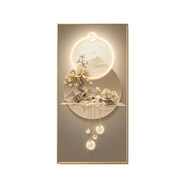 Imagem de QUADRO DECORATIVO ARVORE DOURADA BRILHANTE PAISAGEM MODERNA ARTE PAREDE 1 PEÇA Full Hd 4k(90x70)