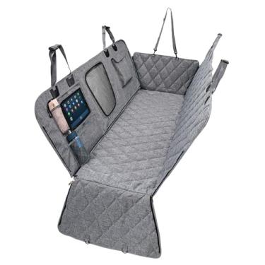 Imagem de Capa de Assento Carro para Cão Banco Traseiro Tapete Pet Removível Design Multifuncional Borda Alta Tecido Resistente Tomada Anti-Derrubamento Amplia Aplicabilidade