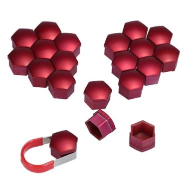 Imagem de aqxreight Conjunto de 20 Peças Universais de Plástico Cromado de 17 Mm para Porcas de Roda de Carro Tampas de Parafusos para para para Rodas de Referência de 17 Mm Com Porcas Carro MK4 Tampas de de