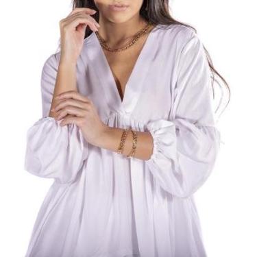 Imagem de Conjunto Feminino Casual Blusa Bata Manga Balonê  + Short-Feminino