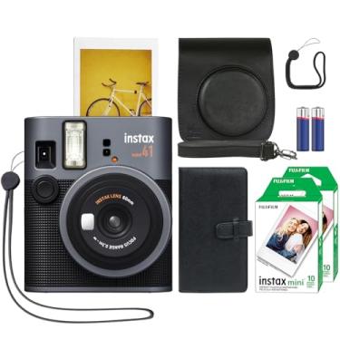 Imagem de Fujifilm Câmera instantânea Instax Mini 41 preta + pacote com 20 impressões instantâneas Instax