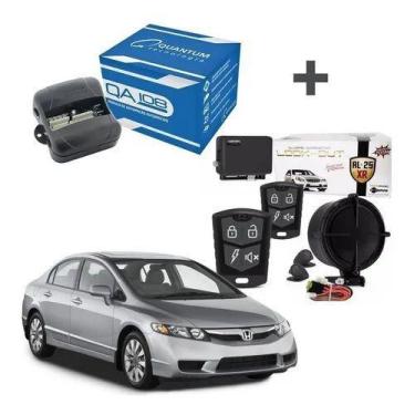 Imagem de Kit Alarme Look Out AL25XR + Módulo De Vidro Quantum QA108 Honda Civic