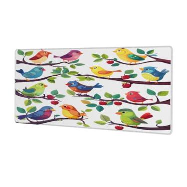 Imagem de Tapete de rato grande animal colorido fofo à prova d'água tapete protetor de mesa estendido para computador tapete de base de borracha antiderrapante para escritório, computador, teclado, laptop e