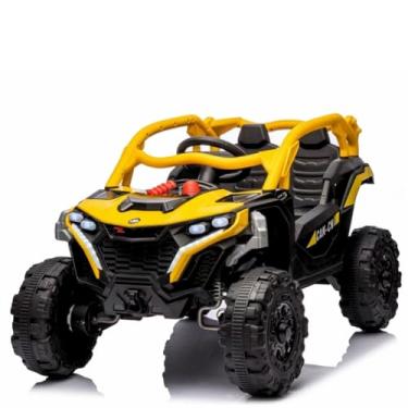 Imagem de Carro Elétrico Jipe UTV Max 12V Som Luz de Led Controle Remoto (Amarelo)