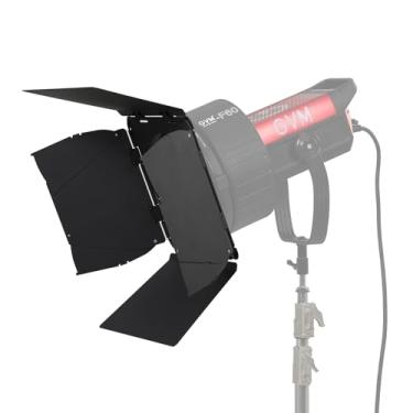 Imagem de GVM FZ60 Barndoors com porta de celeiro de 8 folhas para lente Fresnel GVM F60, ângulo de feixe variável e portas de celeiro para Pro SD400B, SD500B, SD650B Kit de iluminação de luz de vídeo LED