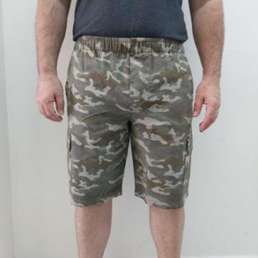 Imagem de Bermuda Sarja Camuflada Verde Cargo California Prime Ref 858-Masculino