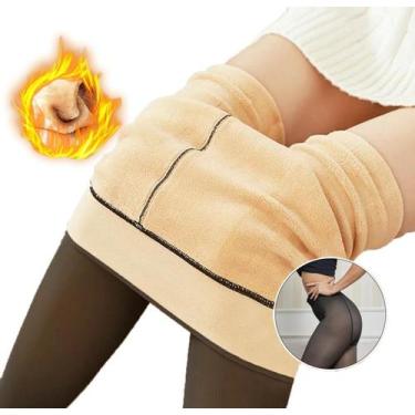 Imagem de Meia Calça Térmica Translúcida Forrada Pelinho Pelúcia De Lã - Frio In