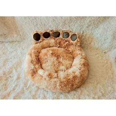 Imagem de Cama Pata Nuvem para Cachorro e Gato – Colchonete Antialérgico Confortável em Vários Tamanhos (BEGE MESCLADO,60CM PEQUENO)