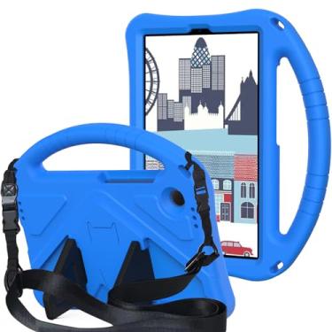 Imagem de QYiiD Capa infantil para Galaxy Tab A11 8,7 polegadas 2025/A9 22.1 cm 2023, capa protetora de EVA infantil à prova de choque com alça de suporte, alça de ombro, suporte para Galaxy Tab A9/A11 8,7