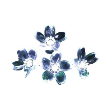 Imagem de Luzes De Cordão LED Solares Em Forma De Flor De Cerejeira Para Decoraç