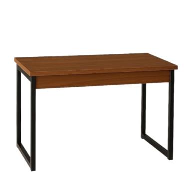 Imagem de Mesa para home office Escrivaninha Industrial Quarto Notebook Escritorio Computador para estudos(Amadeirado/Preto)