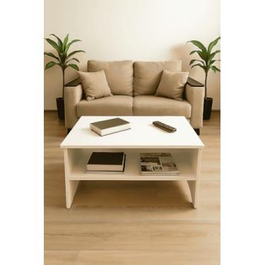 Imagem de Mesa de Centro Retangular MDF Branco