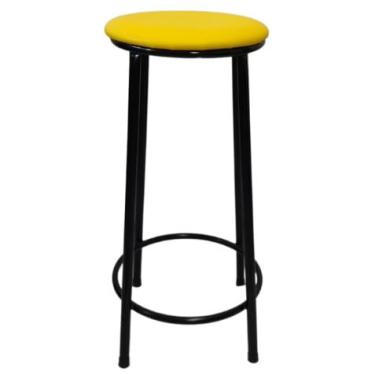 Imagem de Banco Americano Alto Cozinha Balcão Bar Area Gourmet Premium(Amarelo)