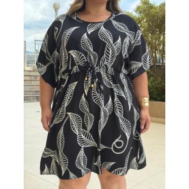 Imagem de Vestido Feminino Plus Size Soltinho Tamanho Grande G1 G2 G3 - Anne Gue