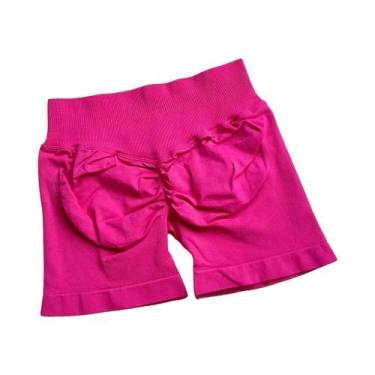 Imagem de Conjunto De Top Esportivo Halter E Shorts Com Pregas Para Mulheres, Ro