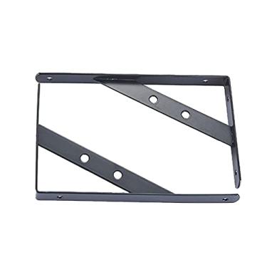 Imagem de 2 peças suportes de ferro em forma de L suporte de prateleira de parede suporte de canto triangular moldura de autosuporte montada na parede (cor: D, tamanho: 25 cm) (D 20 cm)