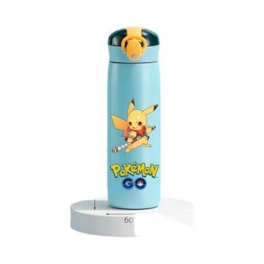 Imagem de Garrafa Térmica De Aço Inoxidável Pikachu 460ml Com Canudo Para Crianç