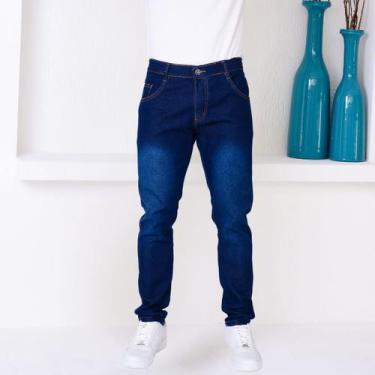 Imagem de Calça Tradicional Básica Masculina Com Jeans Pistolado Amaciado - Ss J