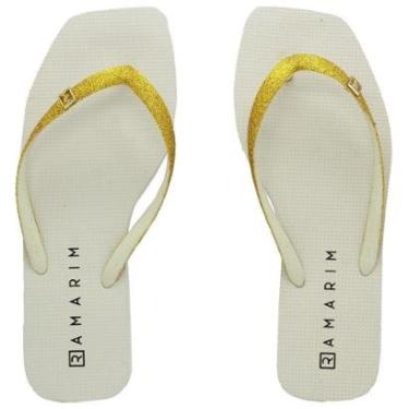 Imagem de Chinelo feminino Ramarim Glitter Offwhite-Feminino