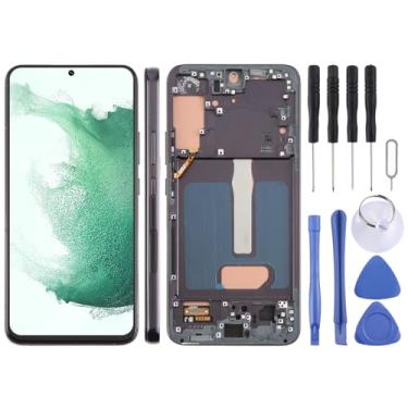 Imagem de Hiregolish Peças de reparo de tela, para Samsung Galaxy S22+ 5G SM-S906B digitalizador de tela LCD TFT de 6,4 polegadas, conjunto completo com moldura, não suporta identificação de impressão digital