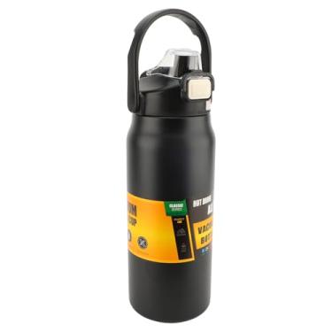 Imagem de Generic Garrafa de água de Aço Inoxidável 304 1500ml Garrafa de Vácuo de Boca Larga Isolada para Academia Fitness (Preto)
