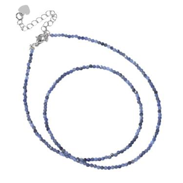 Imagem de tincolia Colar de contas de pedra natural, simples, multicolorido, perfeito como presente para melhores amigos, corrente de clavícula, diariamente/festa