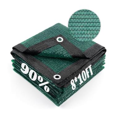 Imagem de Cool Area 90% lona de malha de pano de proteção solar com ilhós para cobertura de plantas 2,4 x 3 m pátio dossel jardim pérgola Blackhouse carro celeiro canil verde