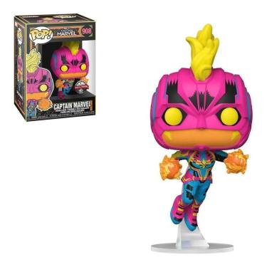 Imagem de Funko Pop Marvel Avengers 908 Captain Marvel Black Light