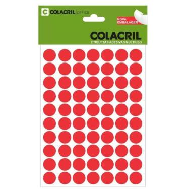 Imagem de Etiqueta manual redonda n13 420 un vermelho Colacril