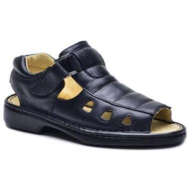 Imagem de Sandália Ortopédica Cla-Clê Masculina Couro Conforto Leve-Masculino