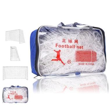 Imagem de Rede Futebol Kit 2 Uni Futsal Trava de Gol Jogo Treino Campo Society Q