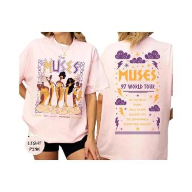 Imagem de Camiseta De Algodão Feminina E Masculina Extra Grande Disney Hercules 