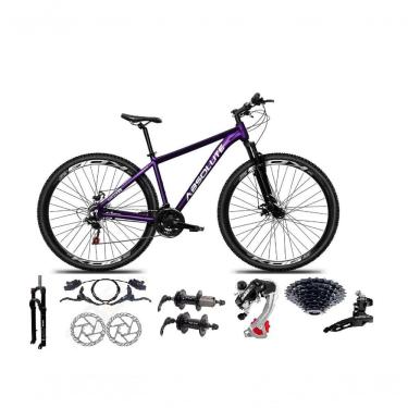 Imagem de Bicicleta Aro 29 Absolute Nero 5 Alumínio 24v Câmbios Shimano Freio Hidráulico K7 Garfo Comtrava Roxo 17