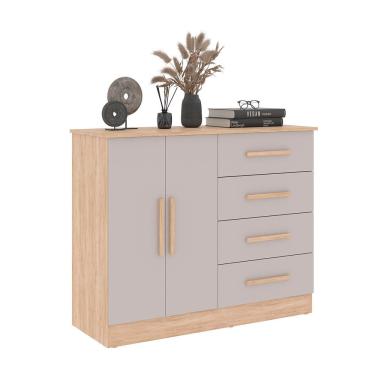 Imagem de Cômoda Bariloche 2 Portas 4 Gavetas Móveis Sul