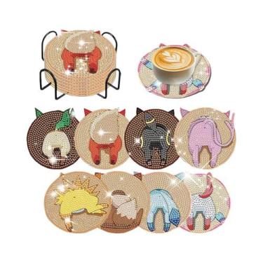 Imagem de Conjunto De 8 Porta-Copos Com Strass Dog Beach Lighthouse, Resistentes