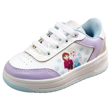 Imagem de Tênis Infantil Menina Confortável Leve Macio Disney Frozen