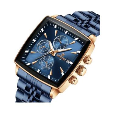 Imagem de Relógio De Quartzo Masculino Em Ouro Rosa Com Ponteiros Luminosos, Clá