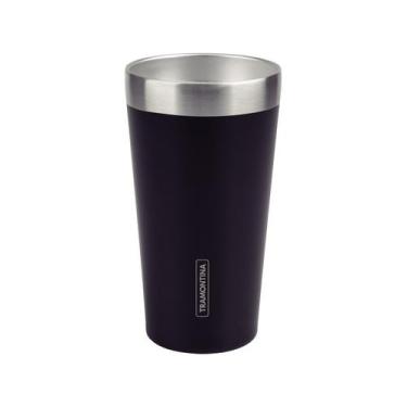 Imagem de Copo Térmico Parede Dupla Tramontina Exata 61646400 Preto 420ml, Preto