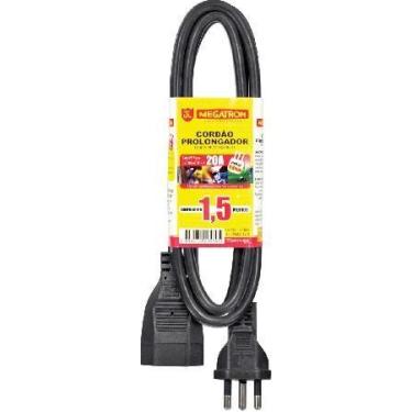 Imagem de Cabo Prolongador 2p+t 20a 1,5 Metros Preta 419 - MEGATRON